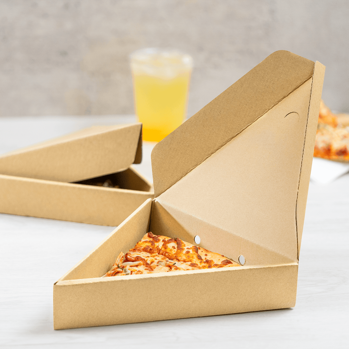 Karat Corrugated Pizza Slice Box, Kraft — 100 ct