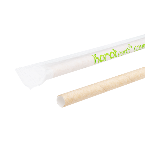 Karat Earth 10.25" Paper Jumbo Straw Paper Wrapped, Kraft — 1,200 pcs — product photo 4