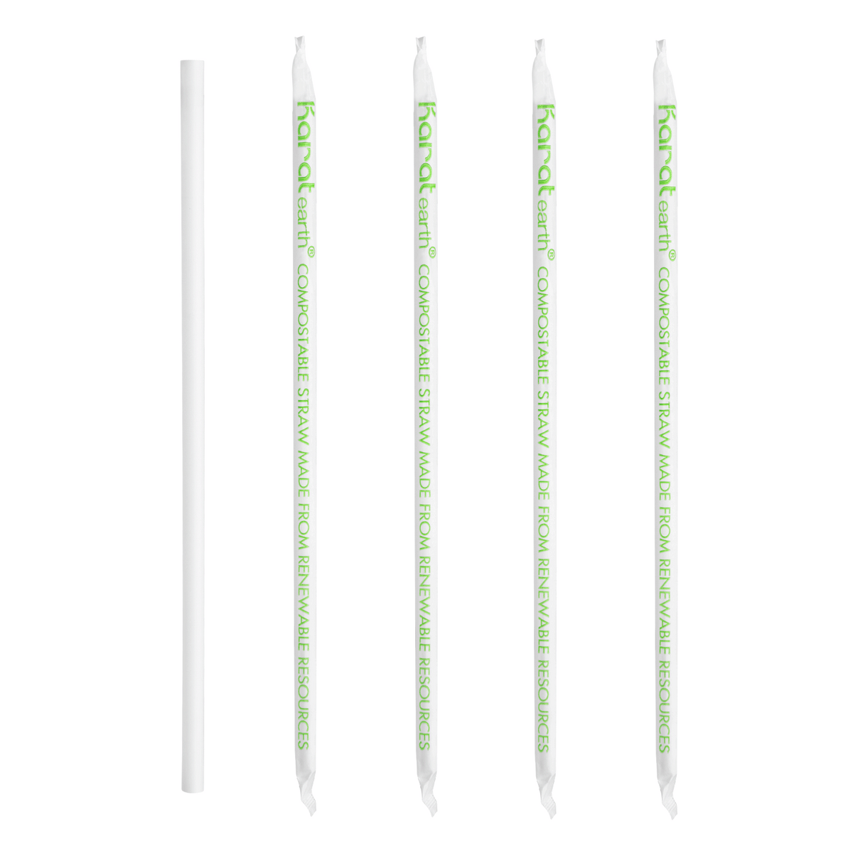 Karat Earth 10.25" PLA Giant Paper Wrapped Straw (8mm), Wihte — 1,200 pcs — product photo 6