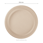 Karat Earth 10'' Molded Fiber Round Plates, PFAS Free, Natural — 500 pcs — product photo 3