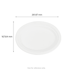 Karat Earth 10''x8'' Molded Fiber Oval Plates, PFAS Free, White — 500 pcs — product photo 3