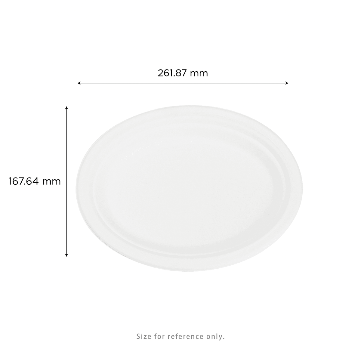Karat Earth 10''x8'' Molded Fiber Oval Plates, PFAS Free, White — 500 pcs — product photo 3