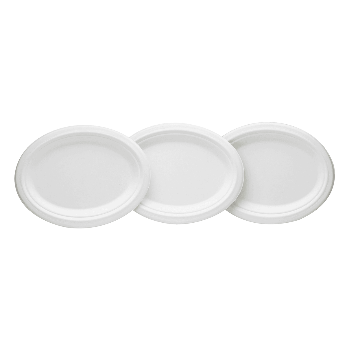 Karat Earth 10''x8'' Molded Fiber Oval Plates, PFAS Free, White — 500 pcs — product photo 6