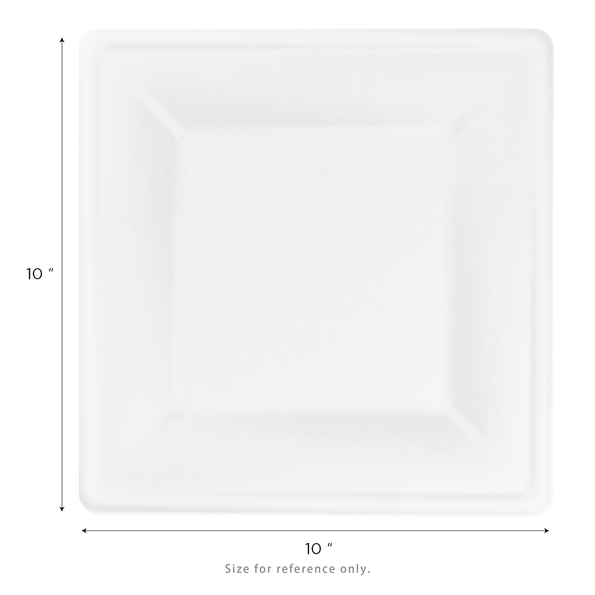 Karat Earth 10”x 10” Molded Fiber Square Plates, PFAS Free, White — 500 pcs — product photo 6