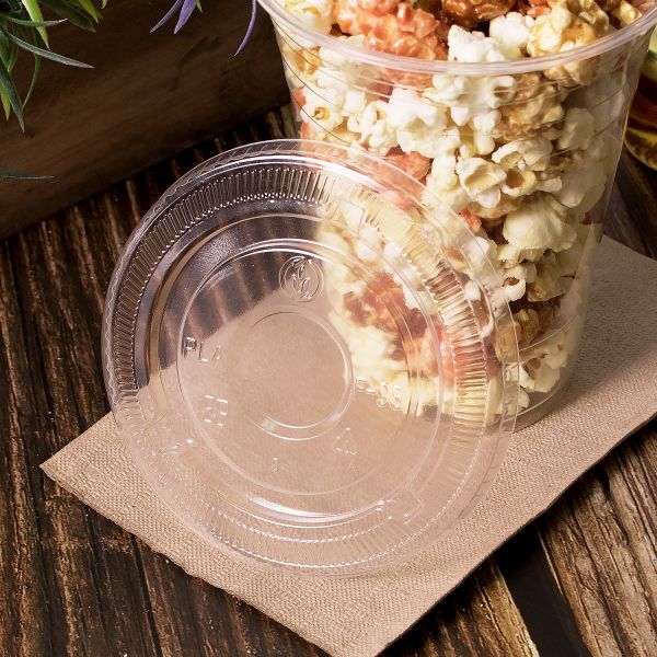 Karat Earth 12-24oz PLA Flat Lid No Hole (98mm) — 1,000 pcs