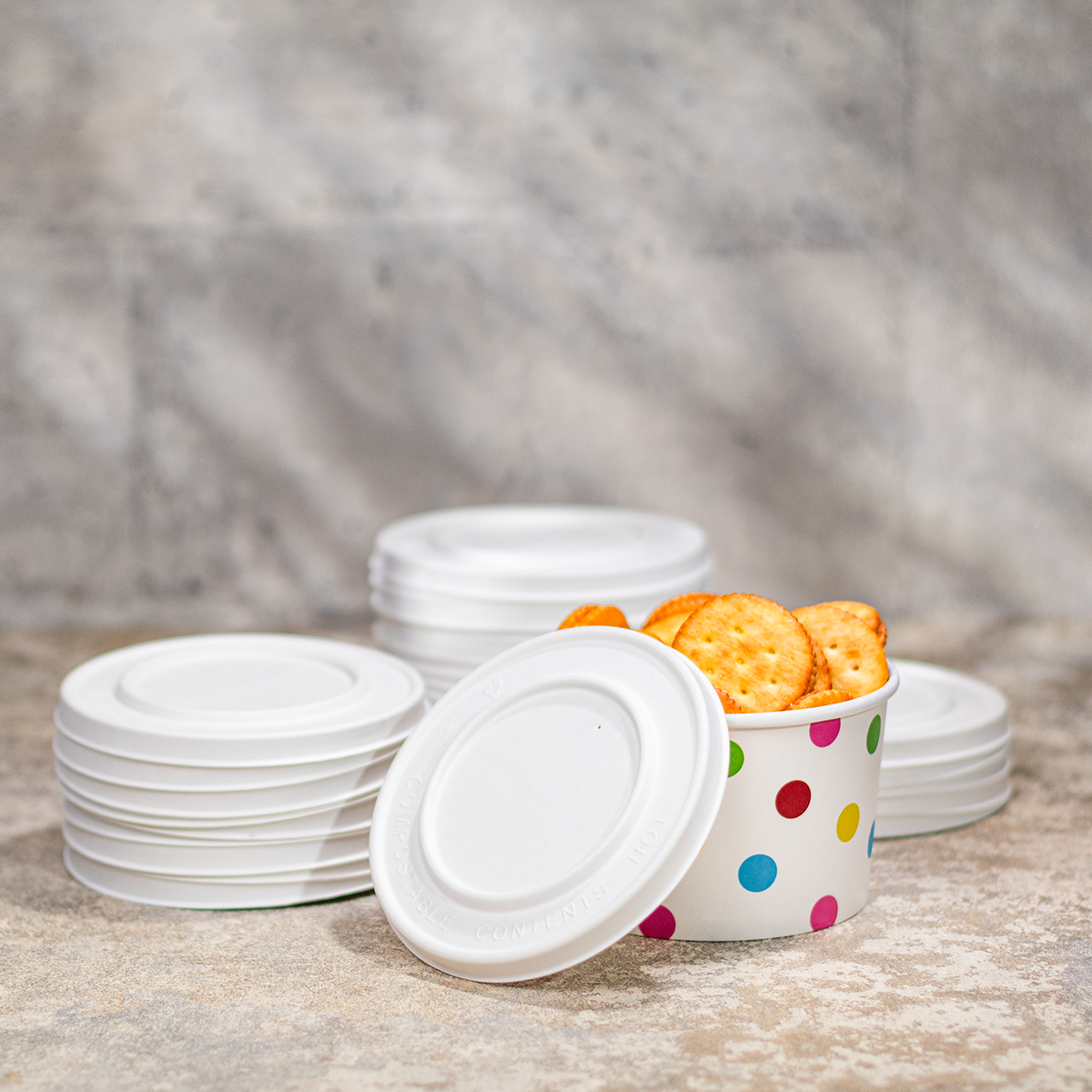 Karat Earth 127mm Compostable Fiber Paper Flat lid for 20 oz Paper Food Container — 600 pcs — product photo 3