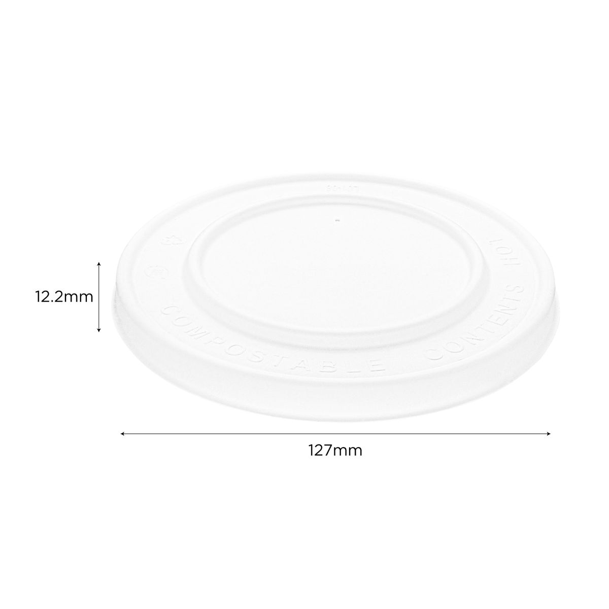 Karat Earth 127mm Compostable Fiber Paper Flat lid for 20 oz Paper Food Container — 600 pcs — product photo 6
