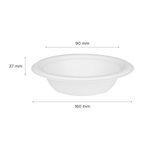 Karat Earth 12oz Molded Fiber Round Bowl, PFAS Free, White — 1,000 pcs — product photo 4