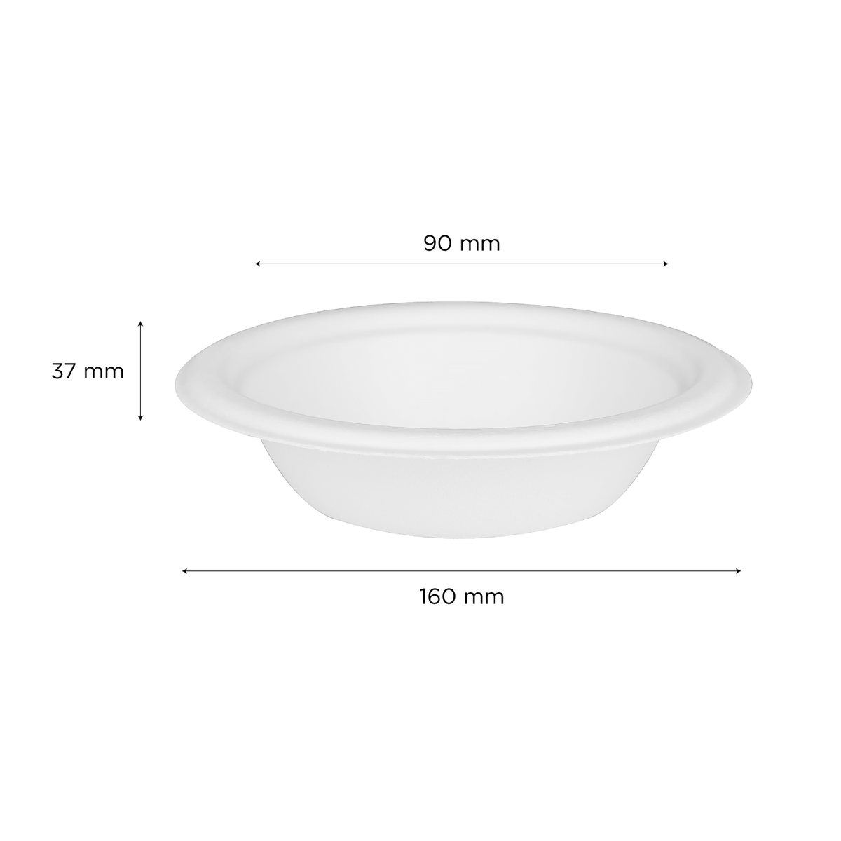 Karat Earth 12oz Molded Fiber Round Bowl, PFAS Free, White — 1,000 pcs — product photo 4