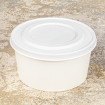 Karat Earth 142mm Compostable Fiber Paper Flat lid for 24-32 oz Paper Food Container — 600 pcs — product photo 5