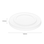 Karat Earth 142mm Compostable Fiber Paper Flat lid for 24-32 oz Paper Food Container — 600 pcs — product photo 6