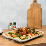 Karat Earth 14”x18” PFAS free Bagasse Serving Tray, Rectangular — 100 pcs