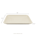 Karat Earth 14”x18” PFAS free Bagasse Serving Tray, Rectangular — 100 pcs — product photo 5