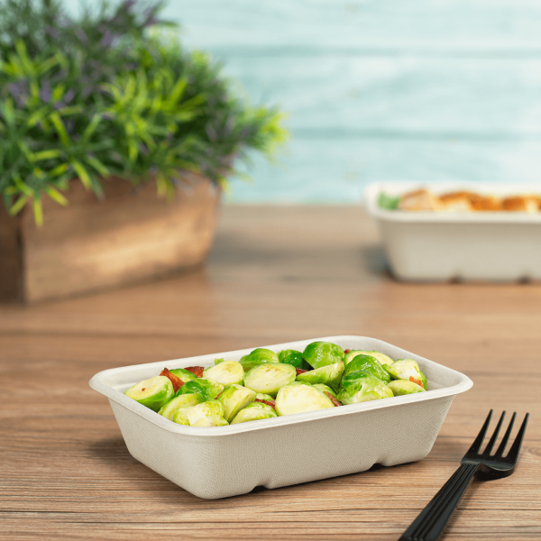 Karat Earth 16oz Molded Fiber Take Out Container, Rectangular — 500 pcs