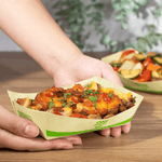 Karat Earth 2.0 lb Bamboo Natural Food Tray, Generic Print — 1,000 pcs — product photo 3
