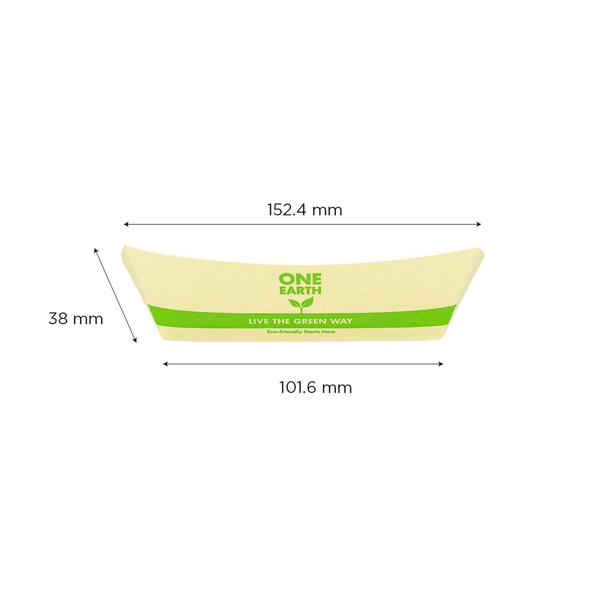 Karat Earth 2.0 lb Bamboo Natural Food Tray, Generic Print — 1,000 pcs — product photo 5