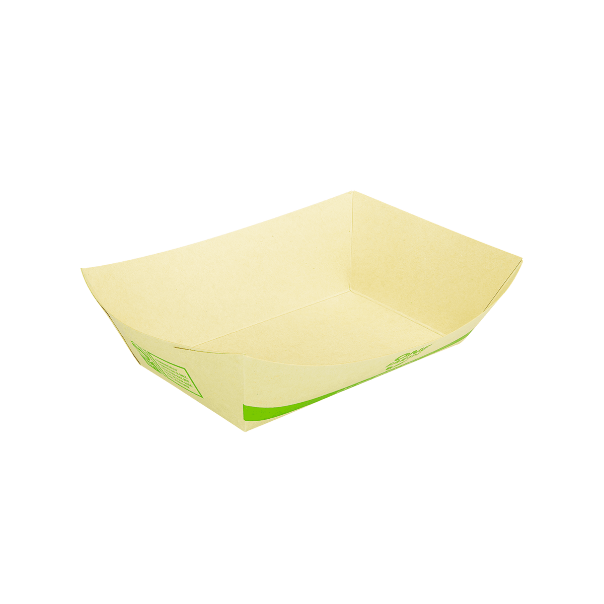 Karat Earth 2.5 lb Bamboo Natural Food Tray, Generic Print — 500 pcs — product photo 2