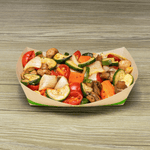 Karat Earth 2.5 lb Bamboo Natural Food Tray, Generic Print — 500 pcs — product photo 4