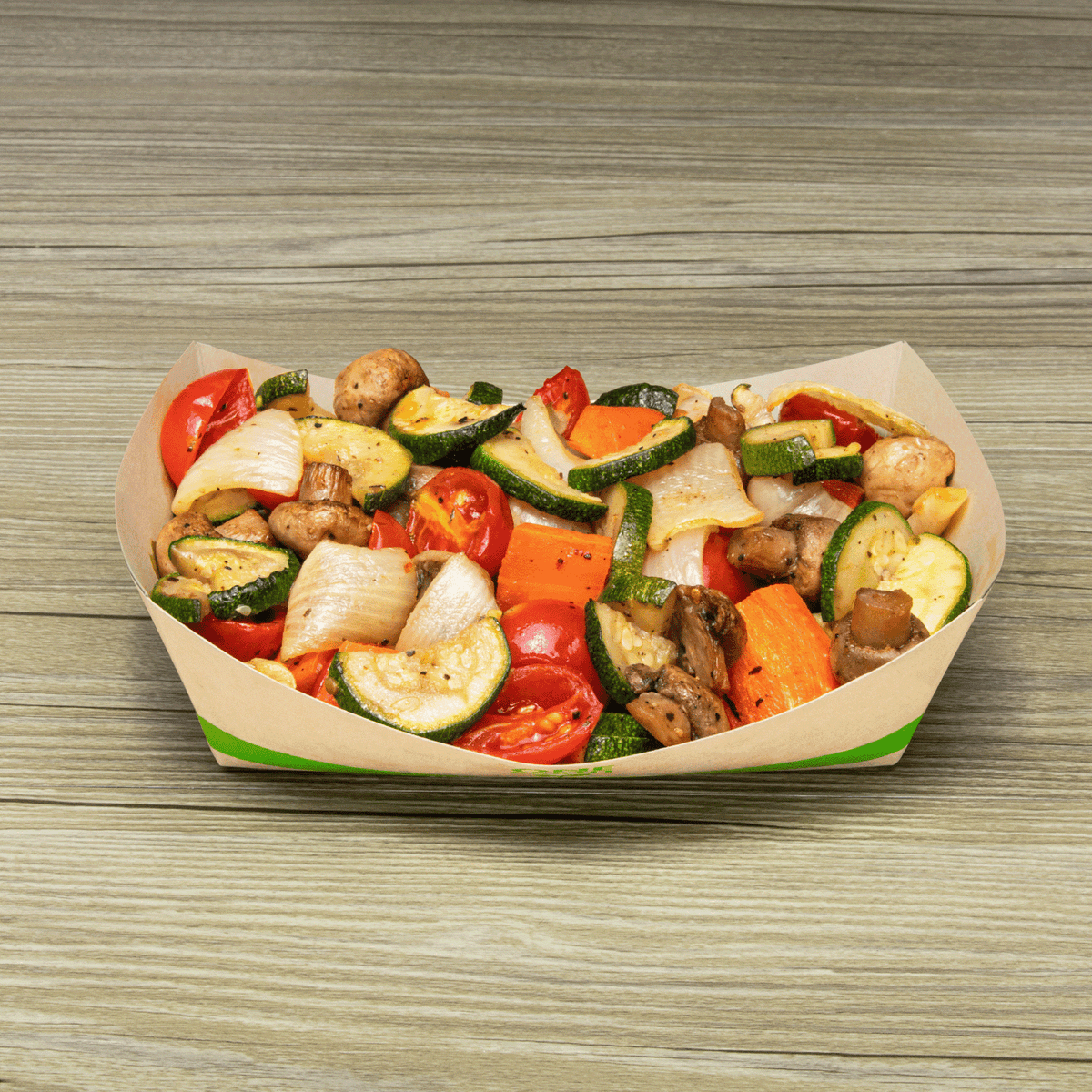 Karat Earth 2.5 lb Bamboo Natural Food Tray, Generic Print — 500 pcs — product photo 4