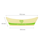 Karat Earth 2.5 lb Bamboo Natural Food Tray, Generic Print — 500 pcs — product photo 5