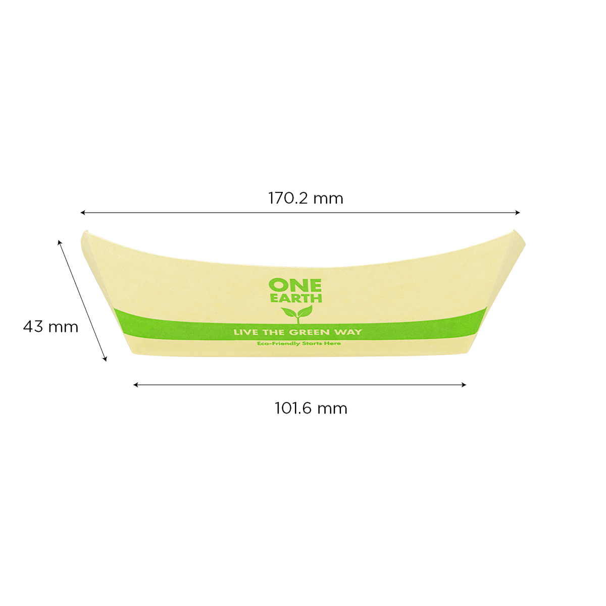 Karat Earth 2.5 lb Bamboo Natural Food Tray, Generic Print — 500 pcs — product photo 5