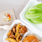 Karat Earth 2 Compartments, 9''x6'' Molded Fiber Hinged Containers, PFAS Free, White — 200 pc — product photo 4