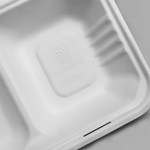 Karat Earth 2 Compartments, 9''x6'' Molded Fiber Hinged Containers, PFAS Free, White — 200 pc — product photo 6