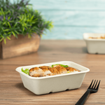 Karat Earth 20oz Molded Fiber Take Out Container, Rectangular — 500 pcs