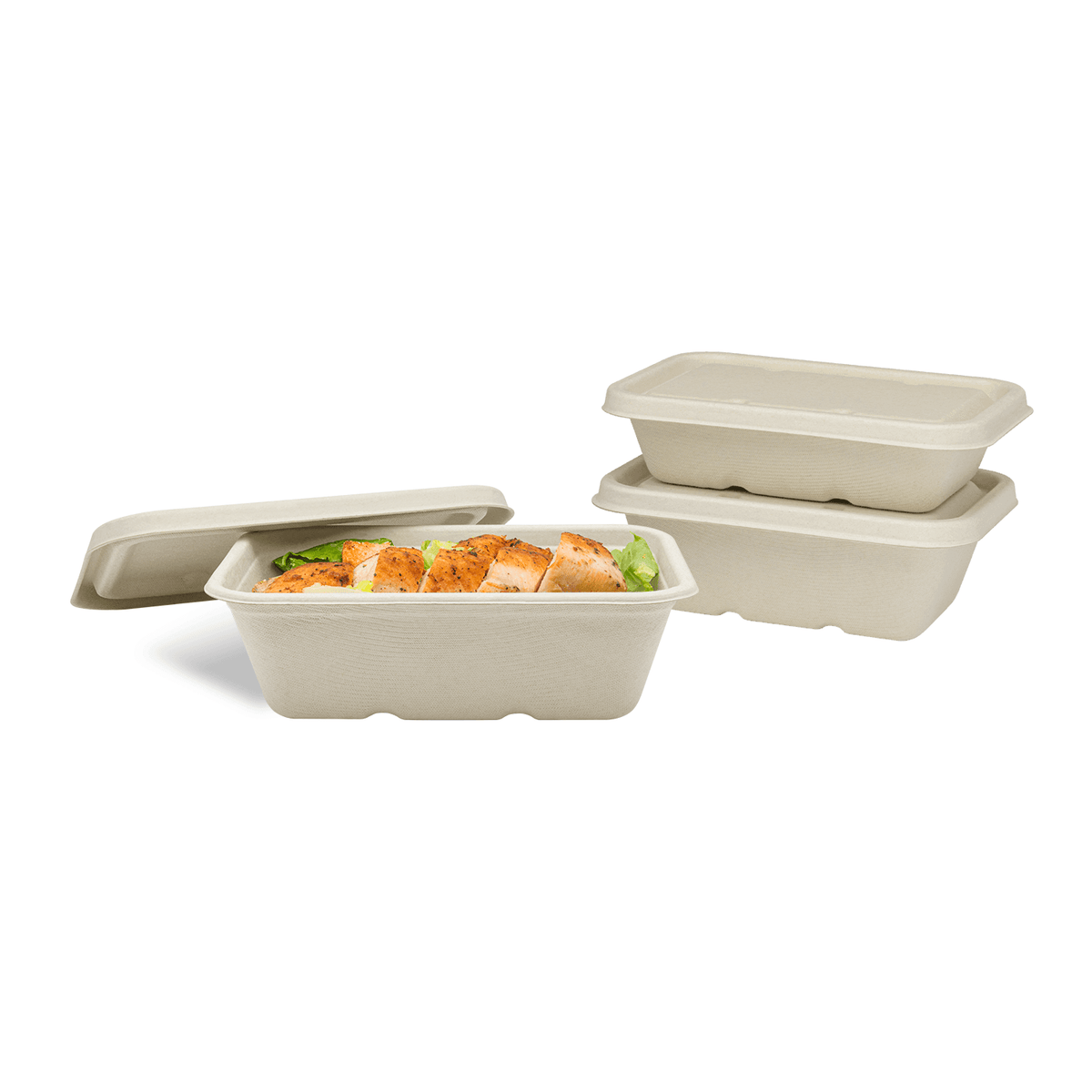 Karat Earth 20oz Molded Fiber Take Out Container, Rectangular — 500 pcs — product photo 2