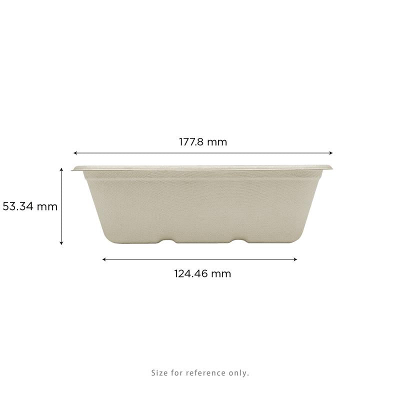 Karat Earth 20oz Molded Fiber Take Out Container, Rectangular — 500 pcs — product photo 4