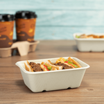 Karat Earth 24oz Molded Fiber Take Out Container, Rectangular — 500 pcs