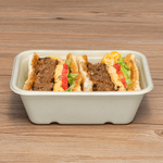 Karat Earth 24oz Molded Fiber Take Out Container, Rectangular — 500 pcs — product photo 3