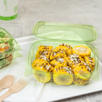 Karat Earth 24oz PLA Hinged Deli Container, Green — 200 pcs