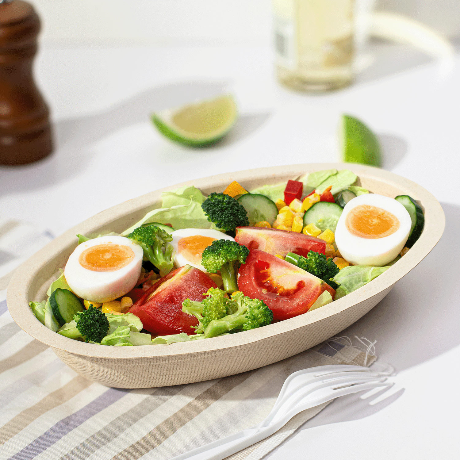 Karat Earth 28oz Molded Fiber Burrito Bowls, PFAS Free — 300 pcs