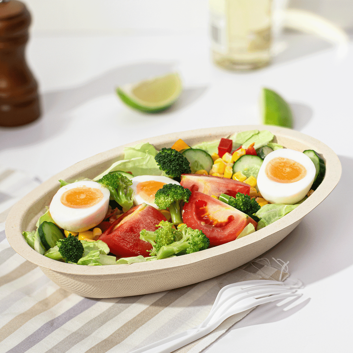 Karat Earth 28oz Molded Fiber Burrito Bowls, PFAS Free — 300 pcs