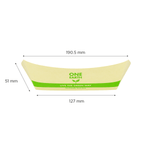 Karat Earth 3.0 lb Bamboo Natural Food Tray, Generic Print — 500 pcs — product photo 5