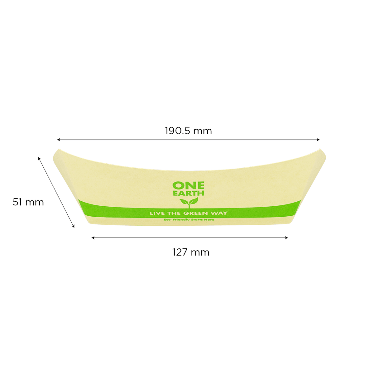 Karat Earth 3.0 lb Bamboo Natural Food Tray, Generic Print — 500 pcs — product photo 5