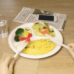 Karat Earth 3 Compartments, 10'' Molded Fiber Round Plates, PFAS Free, White — 500 pcs