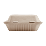 Karat Earth 3 Compartments, 8''x8'' Molded Fiber Hinged Containers, PFAS Free, Natural — 200 pcs — product photo 7