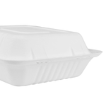 Karat Earth 3 Compartments, 8''x8'' Molded Fiber Hinged Containers, PFAS Free, White — 200 pcs — product photo 5