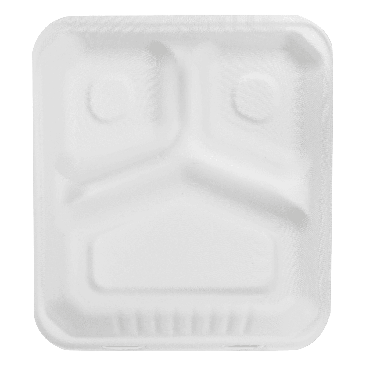 Karat Earth 3 Compartments, 8''x8'' Molded Fiber Hinged Containers, PFAS Free, White — 200 pcs — product photo 8