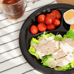 Karat Earth 3 Compartments, 9" Mineral Filled PP Round Plates, Black — 500 pcs — product photo 3