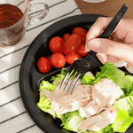 Karat Earth 3 Compartments, 9" Mineral Filled PP Round Plates, Black — 500 pcs — product photo 4