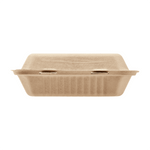 Karat Earth 3 Compartments, 9''x9'' Molded Fiber Hinged Containers, PFAS Free, Natural — 200 pcs — product photo 6