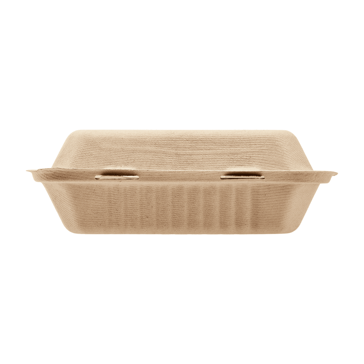 Karat Earth 3 Compartments, 9''x9'' Molded Fiber Hinged Containers, PFAS Free, Natural — 200 pcs — product photo 6