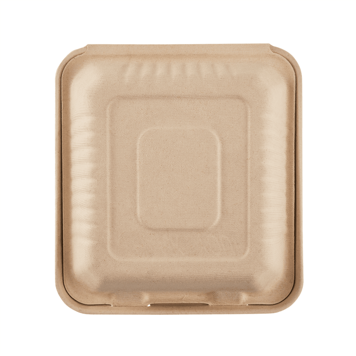 Karat Earth 3 Compartments, 9''x9'' Molded Fiber Hinged Containers, PFAS Free, Natural — 200 pcs — product photo 7