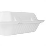Karat Earth 3 Compartments, 9''x9'' Molded Fiber Hinged Containers, PFAS Free, White — 200 pcs — product photo 5