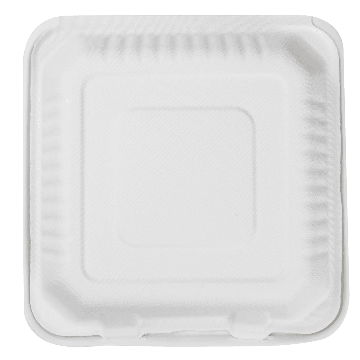 Karat Earth 3 Compartments, 9''x9'' Molded Fiber Hinged Containers, PFAS Free, White — 200 pcs — product photo 6