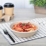 Karat Earth 32oz Molded Fiber Round Bowl, PFAS Free, Natural — 500 pcs
