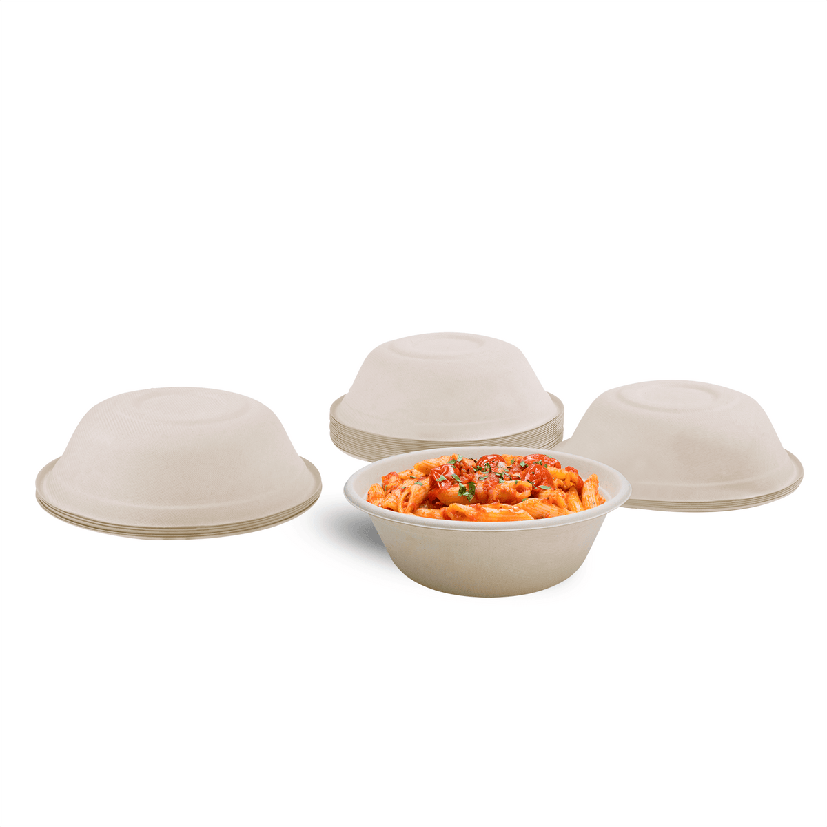 Karat Earth 32oz Molded Fiber Round Bowl, PFAS Free, Natural — 500 pcs — product photo 2